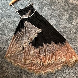 RARE Free People Black Lace Detail dress small - large